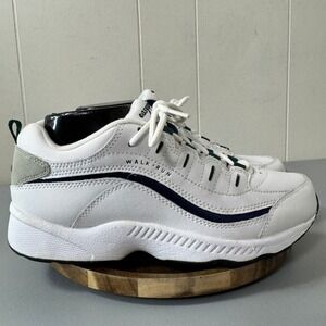 Easy Spirit Walk Run White Leather Sneakers Womens 7.5M Walking Athletic Shoes